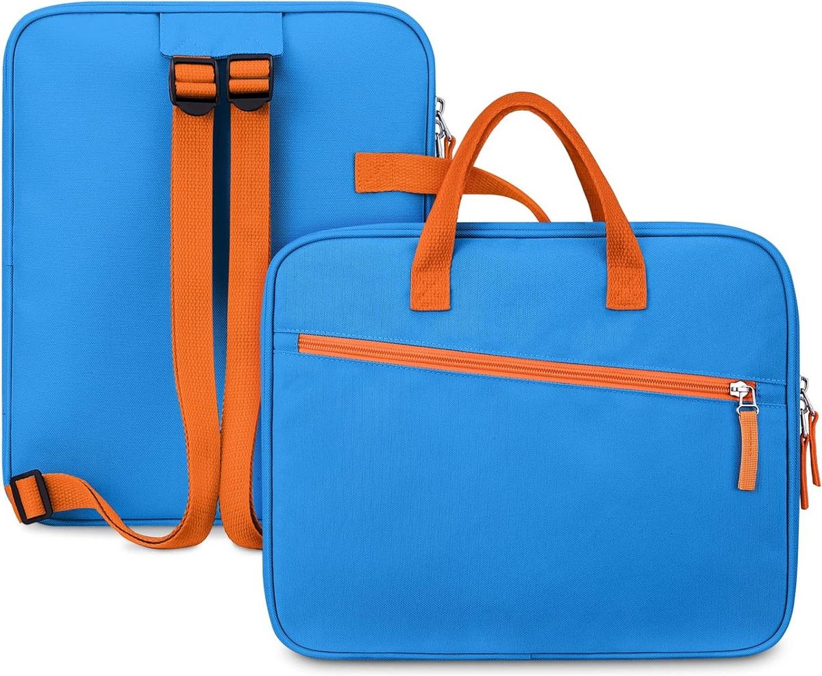 Draagbare tas voor boeken en pen - grote capaciteit met verstelbare schouderriem - blauw