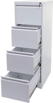 Hangmappenkast MCW-H16, archiefkast stalen kantoorkast, formaat Legal + A4 afsluitbaar 134x46x62cm ~ wit