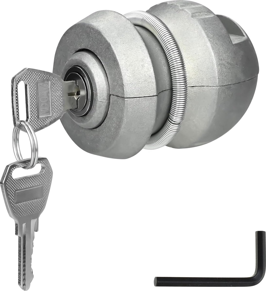 Diefstalbeveiliging voor caravans, aanhanger, slot, diefstalbeveiliging voor aanhanger, kogelkoppeling, veiligheidskogelslot voor caravans, met 2 sleutels
