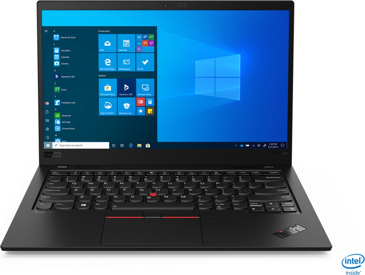 Lenovo ThinkPad X1 Carbon Gen 8 Intel® Core™ i5 i5-10210U Laptop 35,6 cm (14") Full HD 16 GB LPDDR3-SDRAM 256 GB SSD Wi-Fi 6 (802.11ax) Windows 10 Pro Engels Zwart