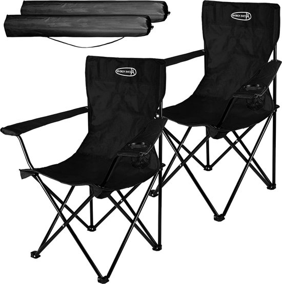 Hyfive Opvouwbare campingstoelen Heavy Duty Luxe Gewatteerd met Bekerhouder Hoge Rug - Rood - 1 Stoel Hyfive Opvouwbare campingstoelen Heavy Duty Luxe Gewatteerd met Bekerhouder Hoge Rug - Rood - 1 Stoel