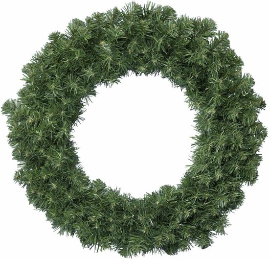 Foto: Everlands krans kerstversiering 50 cm groen 110 tips