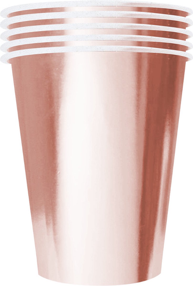 ORIGINAL CUP - 20 Amerikaanse recyclebare kartonnen bekers rosé goud 53cl