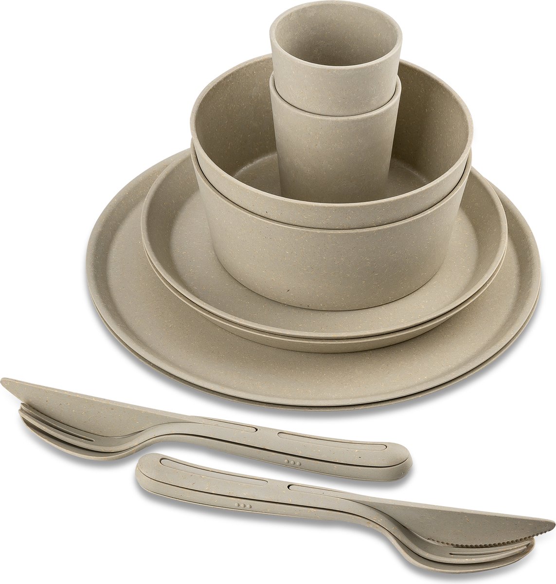 Serviesset Helsinki, Set van 10, Organic, Zand Beige - Koziol | Connect