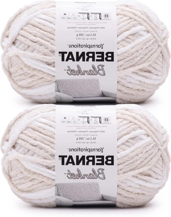 Bernat Baby Deken BB Vanilla Garen, 1 verpakking van 300 g, polyester, #6 Super Bulky, 220 m, breien/haken