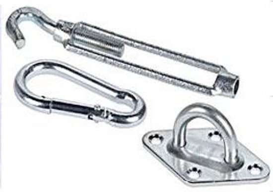 Ambiance 9-delige Bevestigingsset voor Zonnezeilen en Schaduwdoeken