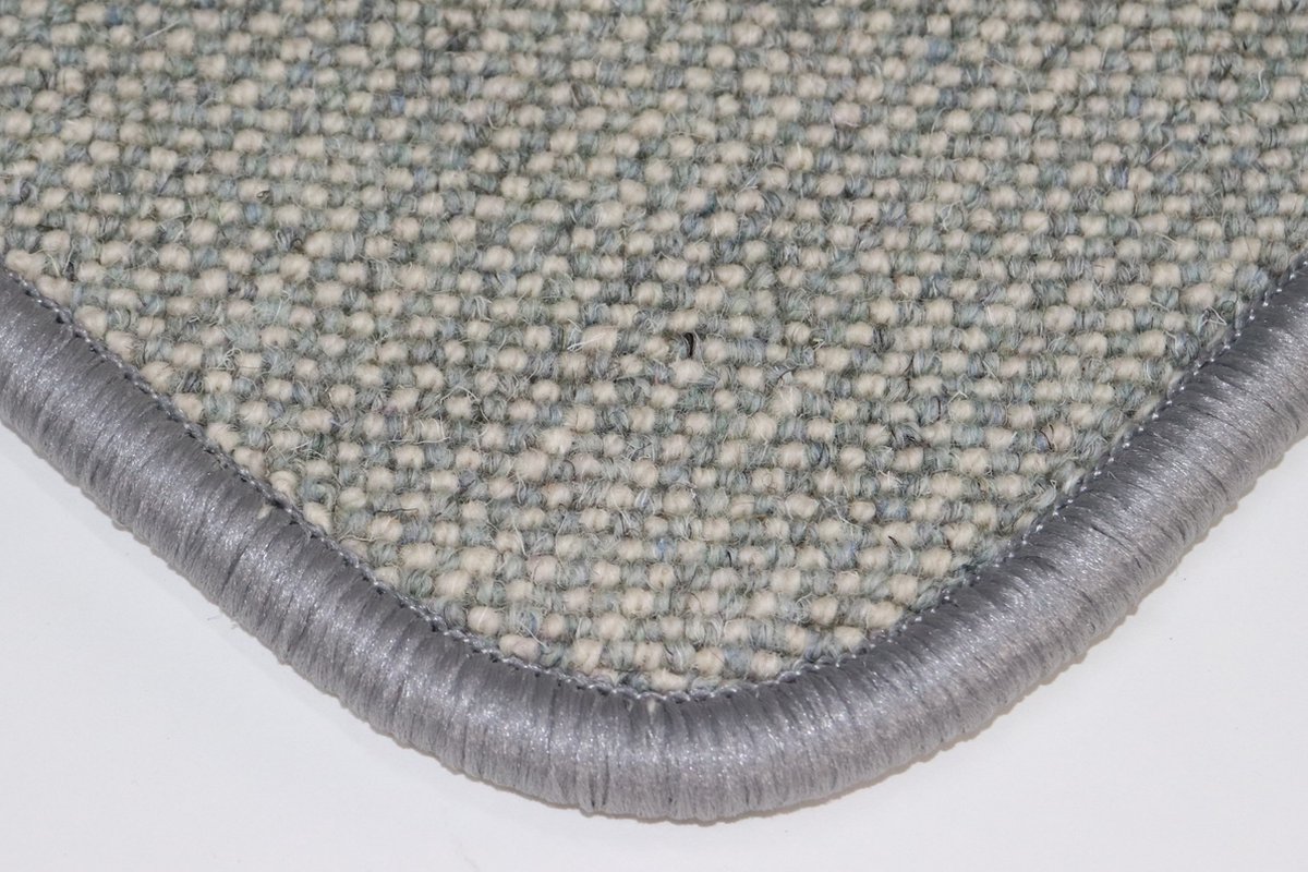PRIMA - Wollen Vloerkleed - Diva - deurmat - mint - groen - blauw - ecru - 70x90cm