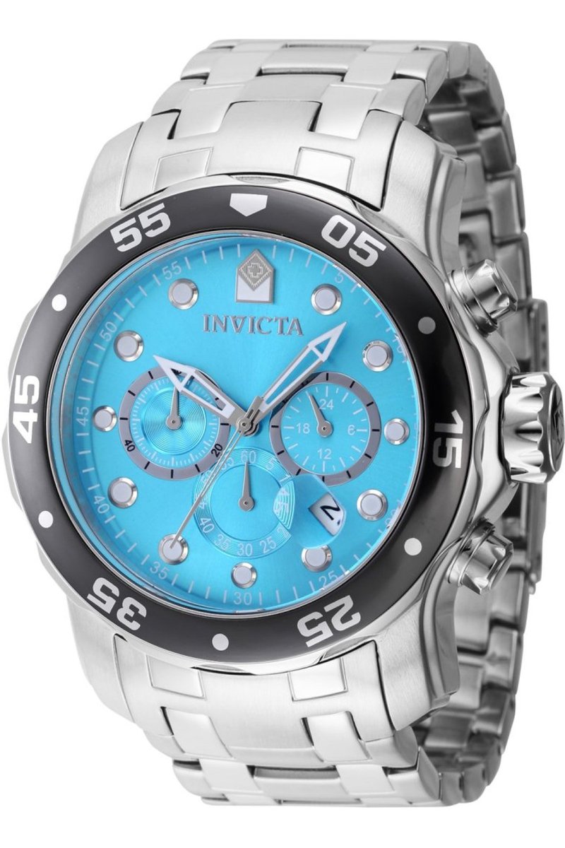 Invicta Pro Diver 47560 Heren Horloge - Waterdicht - Analoog - Quartz Uurwerk - Roestvrij Staal met blauwe Wijzerplaat - 48mm