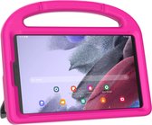 Tablethoes geschikt voor Samsung Galaxy Tab A9 X110/X115 (2023) | Kindvriendelijk Cover - Hoes voor Kinderen - Kinderhoes - beschermhoes - met standaard en handvat | Roze