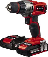 Einhell Accu Boor-/Schroefmachine TE-CD 18/2 Li Kit - Power X-Change - 18 V/Li-ion - 44 Nm - 10 mm snelspanboorkop - Incl. 2x 2.0 Ah accu en lader