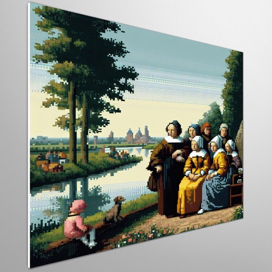 Pixel art rembrandt schilderij | De Gouden Eeuw in pixels: Rembrandt's