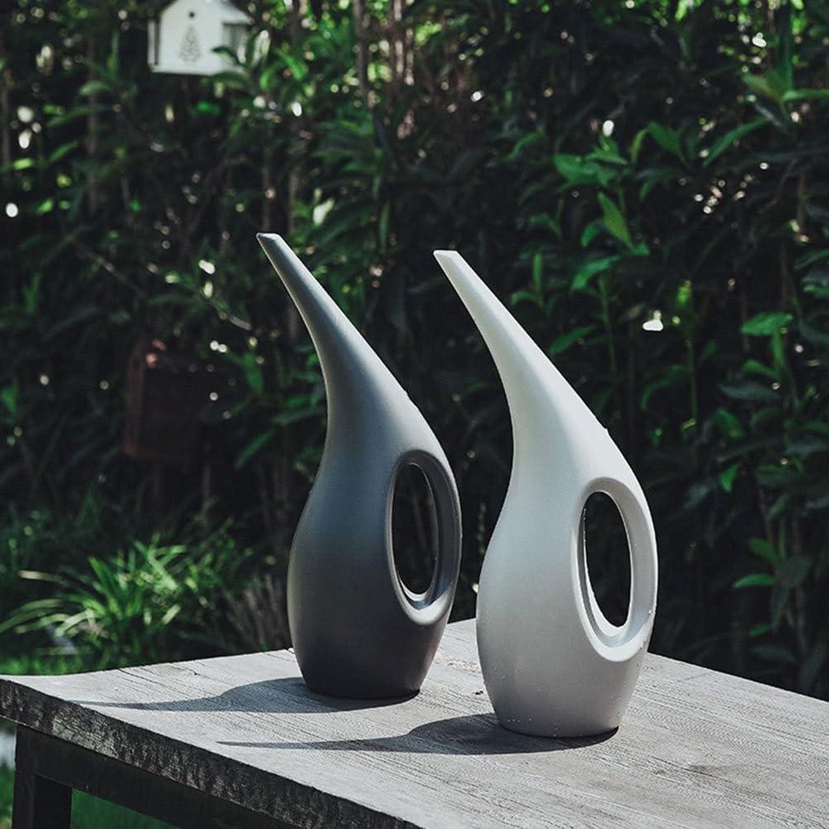 25 liter grote capaciteit lange mond kunststof gieter elegante irrigatie pot - planten water geven - lange sproeier voor tuinieren - waterkoker (lichtgrijs)