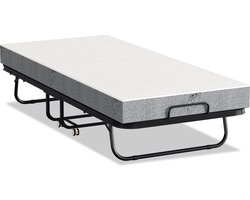 Vouwbed | 90 x 200 cm | Logeerbed | Opklapbed Eenpersoonsbed | Logeermatras Opvouwbaar | Logeerbed Met Matras