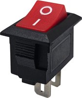 ProRide® Mini Wipschakelaar ON/OFF KCD1-10 - 2-pins - 18x11.5mm - Rechthoek - 250V/3A - Rood