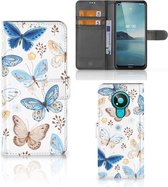 Telefoonhoesje met Pasjes geschikt voor Geschikt voor Nokia 3.4 Vlinder