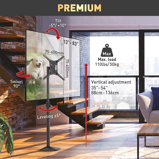 Chollo Soporte de pared Alphamount para TV de 26 a 60 VESA 400 por sólo 21,21