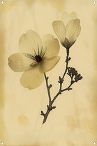 Bloemen tuinposter - Natuur posters - Tuinposter Bladeren - Tuinschilderij voor buiten - Poster tuin - Tuindecoratie wanddecoratie tuinposter 70x105 cm
