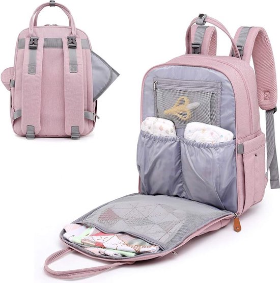 SNDMOR Baby Luiertas Rugzak, Baby Luiertas met Commode, Grote Unisex