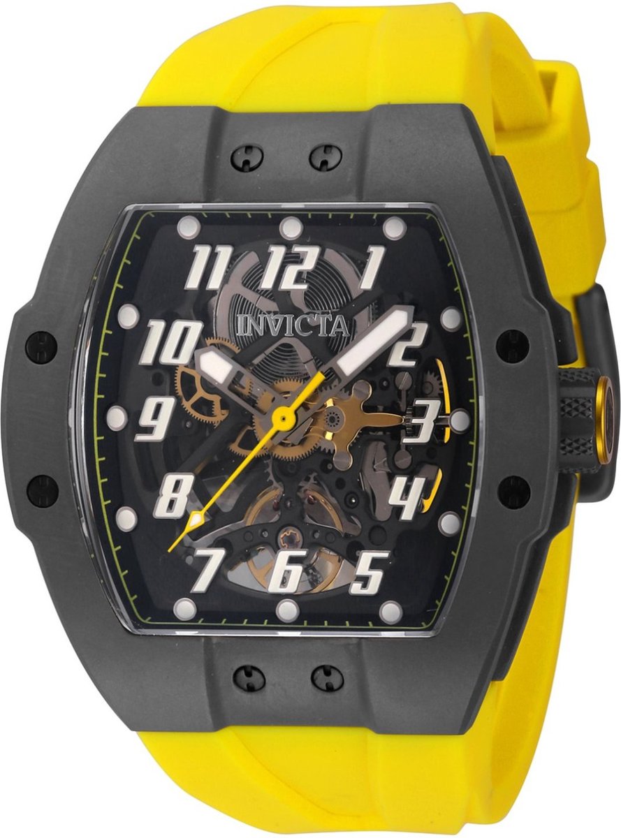 Invicta JM Correa 44401 Heren Horloge - Waterdicht - Analoog - Automatisch Uurwerk - Titanium met zwarte Wijzerplaat -47mm -