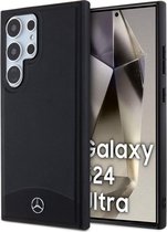 Mercedes-Benz Textured & Plain Back Case (MagSafe Compatible) - Geschikt voor Samsung Galaxy S24 Ultra (S928) - Zwart