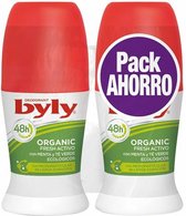 Deodorant Roller Organic Extra Fresh Activo Byly (2 uds)