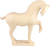 Fine Asianliving Chinese Horse Tang Dynasty Terracotta Pottery White Hoof Up Handmade W44xD14xH42cm