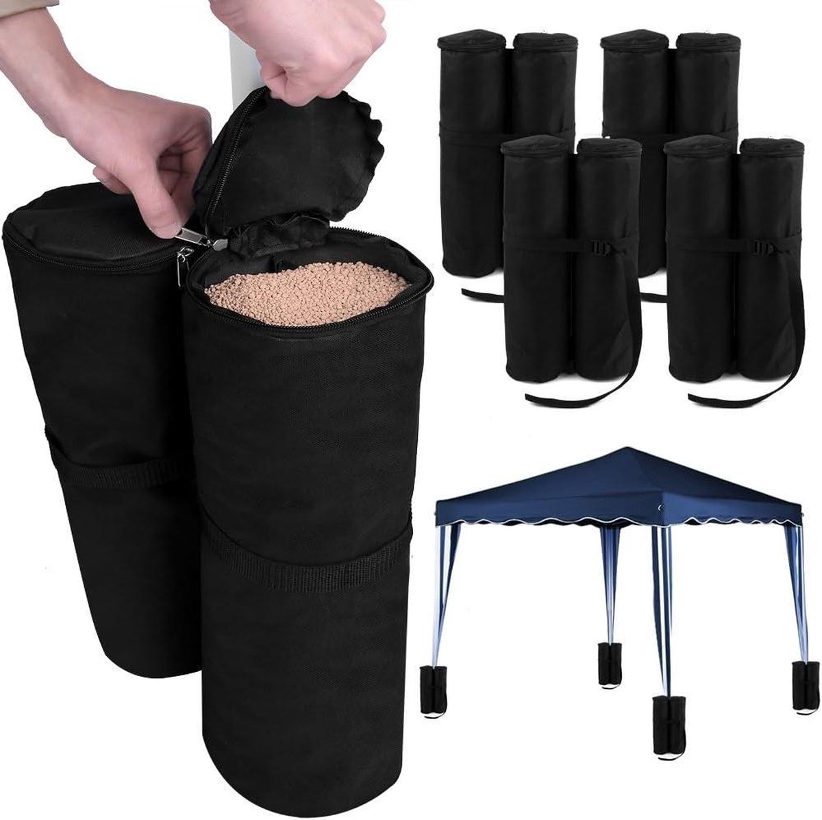 Gewichten voor Partytenten - 4 Delige Set met Haringen