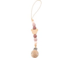 Foto: Honeybears speenkoord baby fopspeenkoord baby speenketting met kralen speen koord kraamcadeau rose multi color