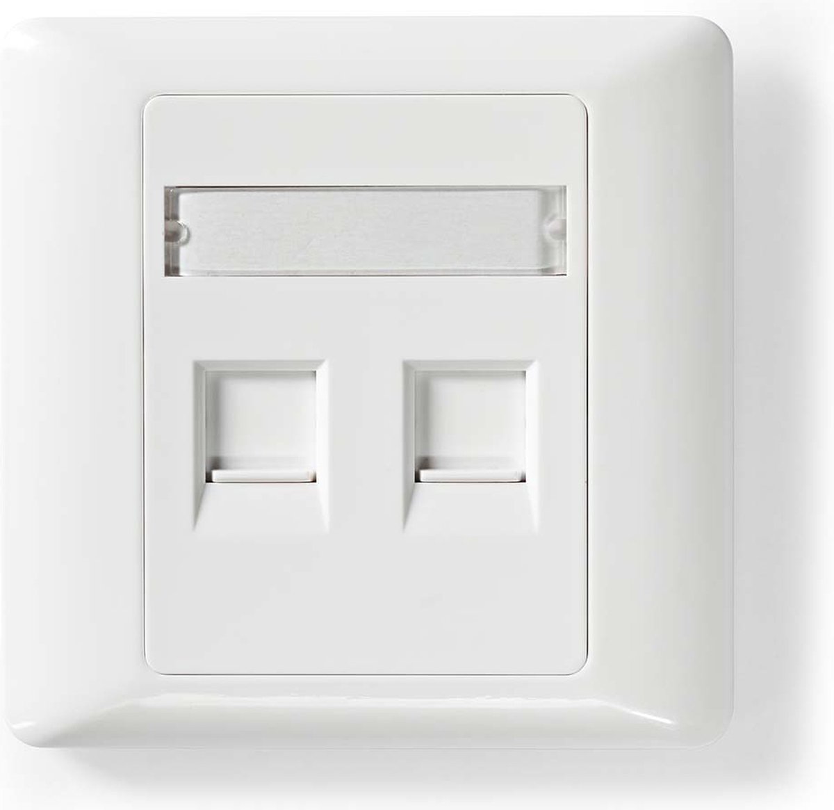 Nedis Netwerk Keystone-voorplaat - Frontplaat RJ45 - 2 poort(en) - ABS - Wit - Envelop