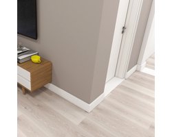 Plint Coevorden set van 16 polystyreen 195x9 cm wit [neu.haus]