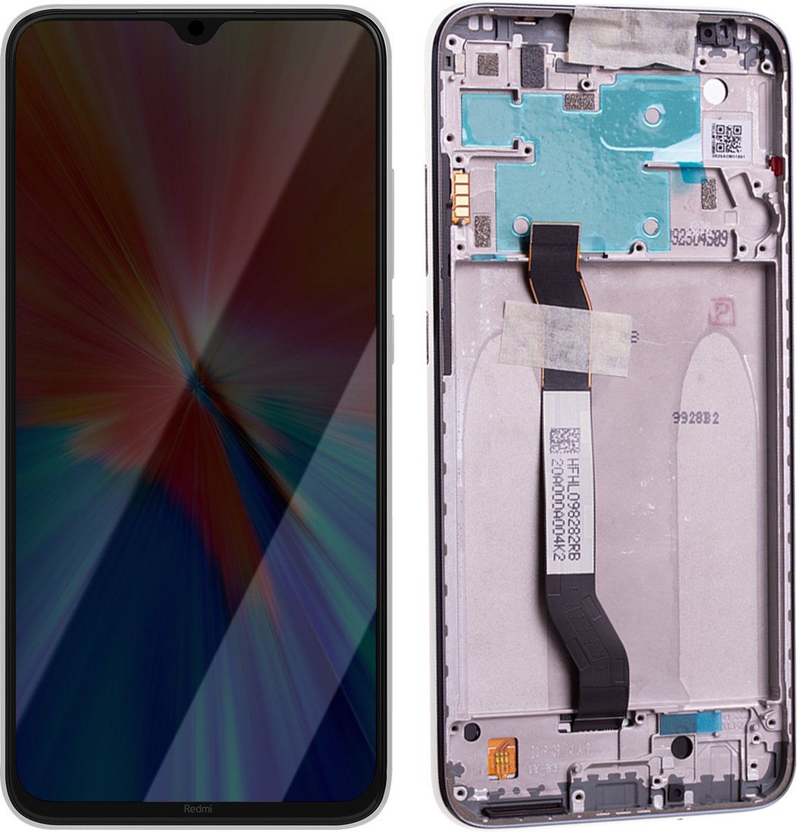 Xiaomi, Scherm + Kader voor Xiaomi Redmi Note 8 Origineel Service Pack, Wit