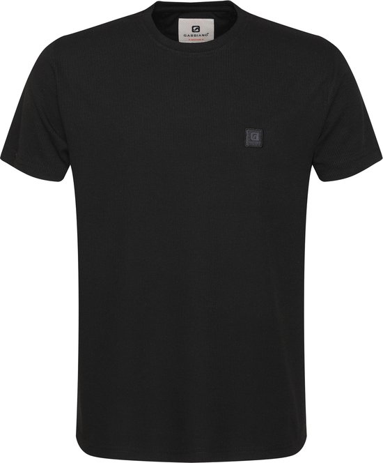 Gabbiano T-shirt T Shirt Met Ribpatroon 14020 201 Black Mannen Maat - XXL