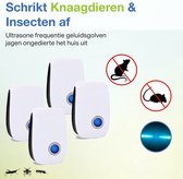 4-Pack Ultrasone Ongedierte Verjager - Pest Reject - Muizenverjager - Vliegenverjager - Muggenstekker - Geen Chemicaliën of Gif - Ook Voor Geaarde Stopcontacten