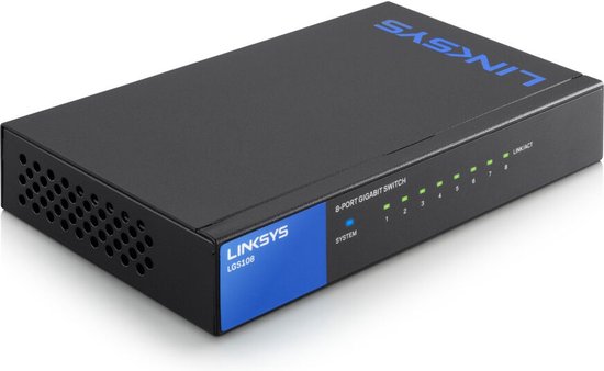 Foto: Linksys lgs108 netwerk switch