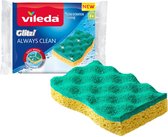 Vileda Glitzi Always Clean Schuursponzen - Set van 2 - Krast niet - Viscose spons