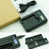 LCD usb Oplader voor Olympus accu LI-10B LI-12B C-50 60 C-70