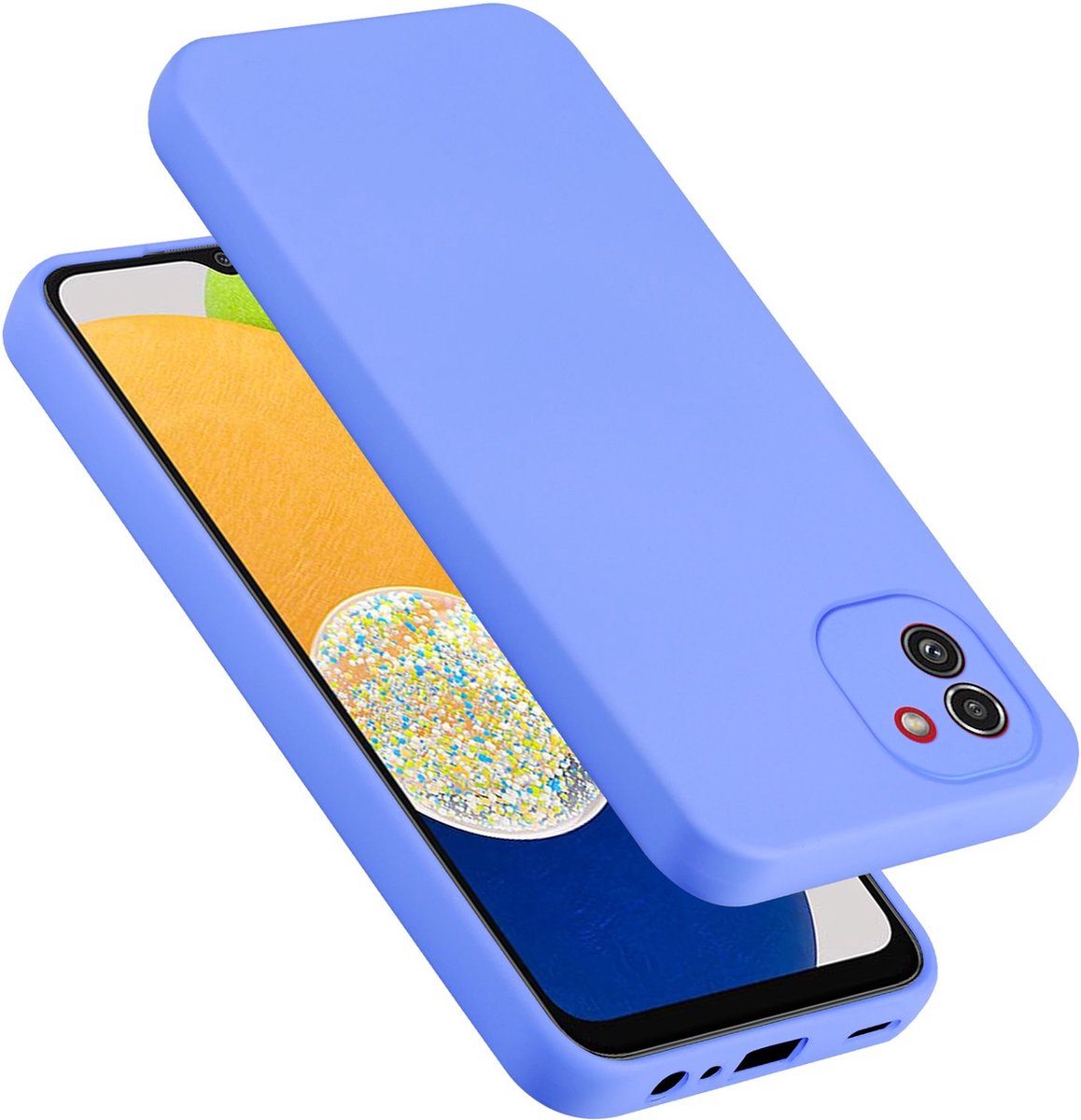 Cadorabo Hoesje geschikt voor Samsung Galaxy A03 in LIQUID LICHT PAARS - Beschermhoes gemaakt van flexibel TPU silicone Case Cover