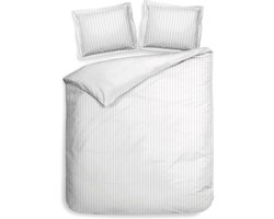 Heckettlane Banda Dekbedovertrek - Lits-jumeaux - Katoensatijn - 240x200-220cm - Wit