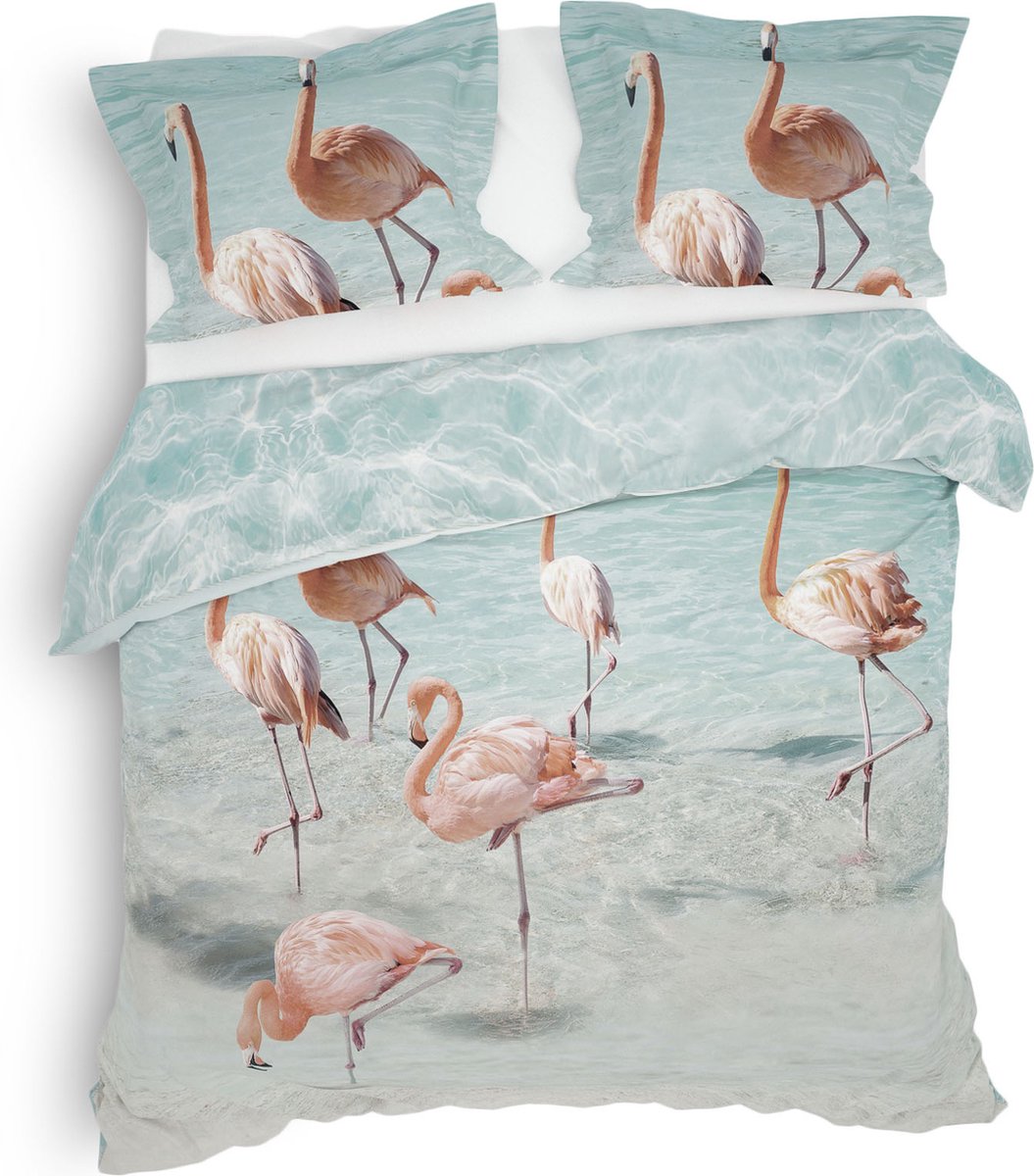 Heckettlane Heckett & Lane Madiki Dekbedovertrek - Lits-jumeaux - 240x200/220 cm - Aquatic Pink