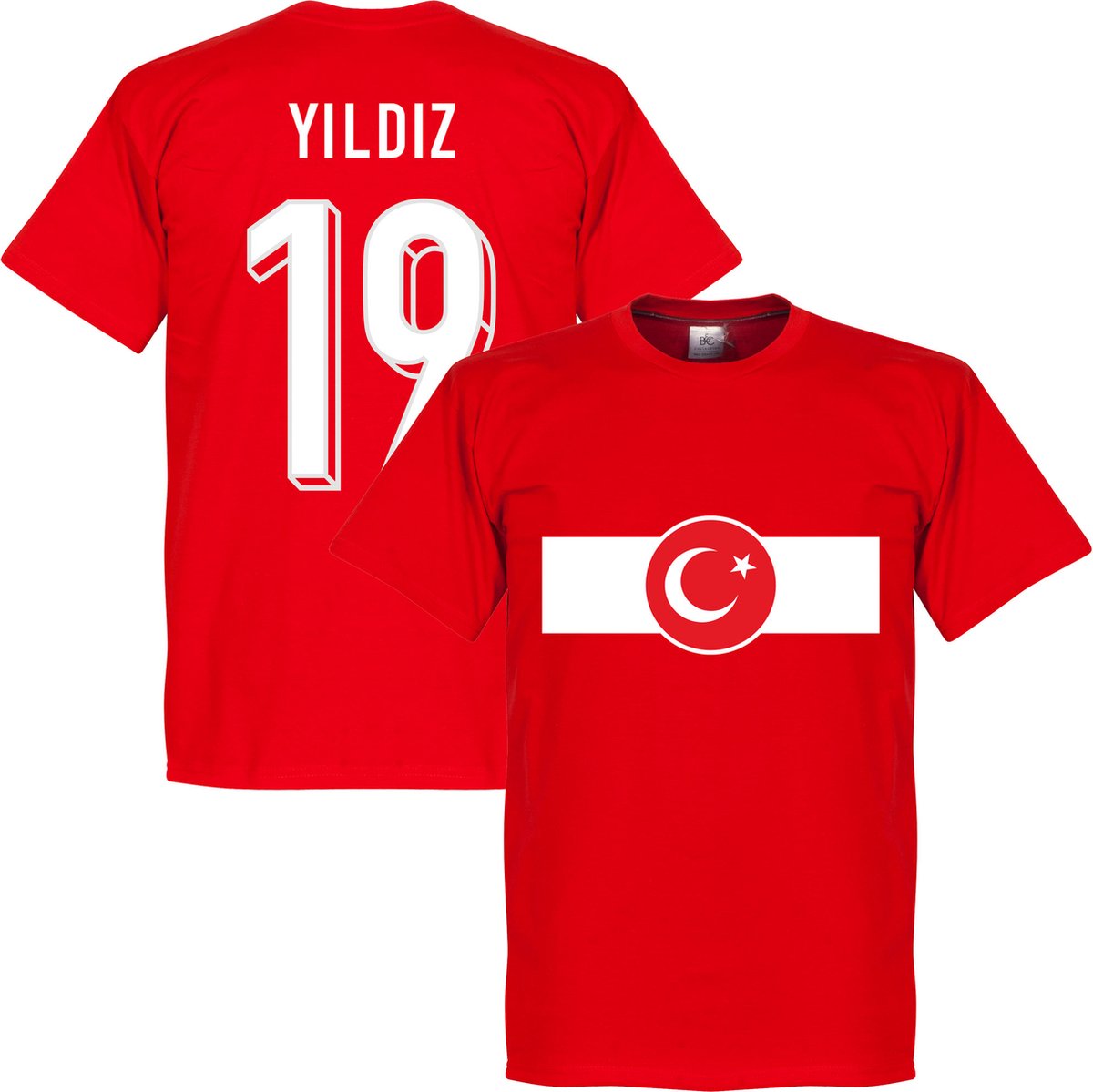 Turkije Yildiz 19 Banner T-Shirt - Rood - XS
