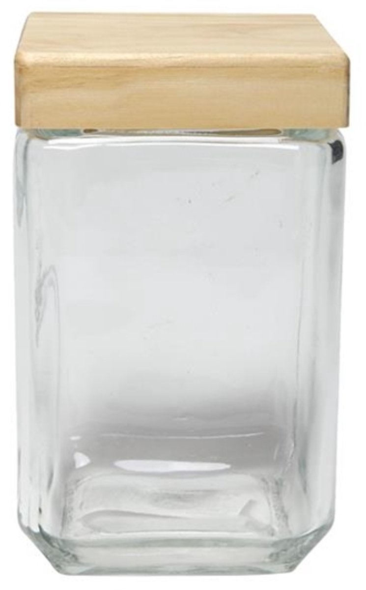 Voorraadpot glas 11x11xh18,5cm 1,7L