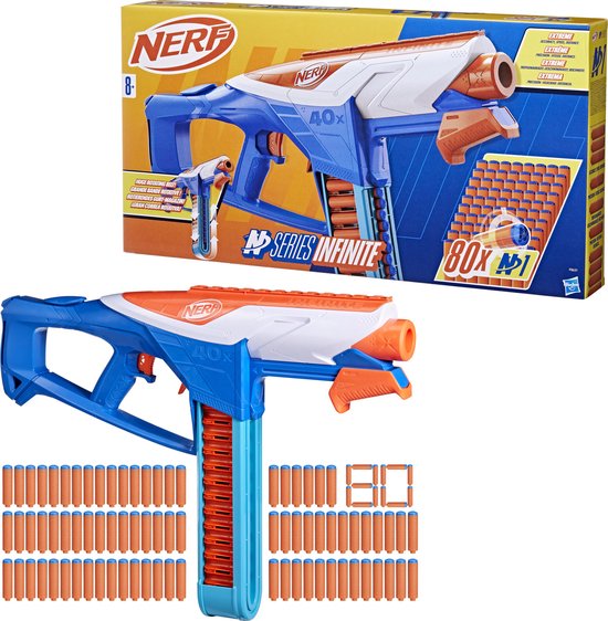 NERF N Series Infinite - Speelgoedblaster - Inclusief 80 Officiële Nerf N1 darts