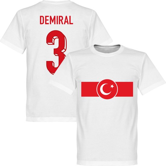 T-Shirt Turquie Demiral 3 Bannière - Wit - XL