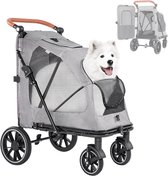 Hondenbuggy - zware belasting tot 50 kg - 4 wielen - verstelbare handgreep - transportwagen - hondenjogger buggy Hondenbuggy
