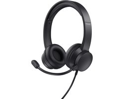 Headphones with Microphone Trust HS-200 Black