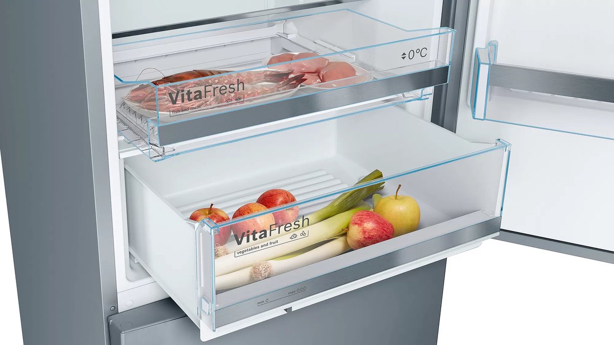 Bosch KGE49AICA - Serie 6 - Koelkast - Koel-vriescombinatie - Extra breed - RVS - Energielabel C - Houd je versproducten langer vers met VitaFresh - Big Box in de vriesruimte — afbeelding 6