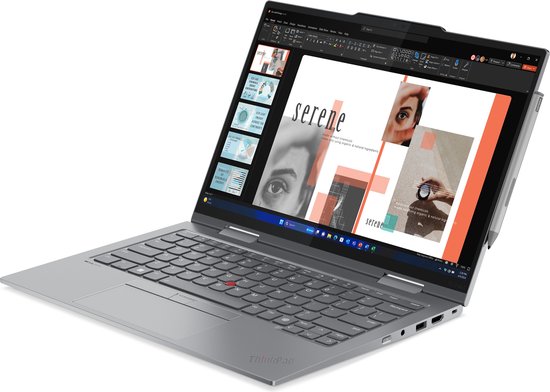 Lenovo ThinkPad X1 2-in-1 Gen 9 Intel Core Ultra 7 155U Hybride (2-in-1) 35,6 cm (14") Touchscreen WUXGA 32 GB LPDDR5x-SDRAM 1 TB SSD Wi-Fi 6E (802.11ax) Windows 11 Pro Brits Engels Grijs - Lenovo - Hoofdafbeelding