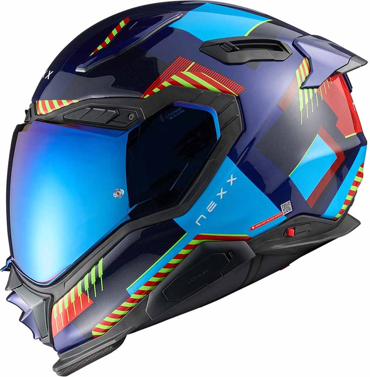 Nexx X.Wst3 Fluence Blue Red XL - Maat XL - Helm