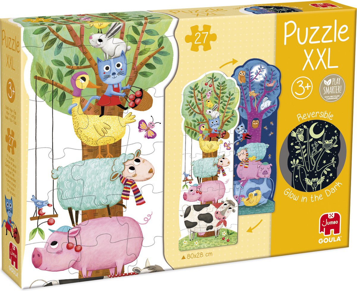 Jumbo - Goula Puzzle XXL - Dag en Nacht - Kinderpuzzel - 27 stukjes