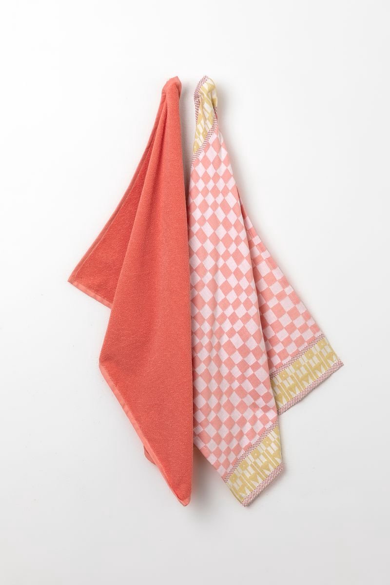Sissy-Boy - Oranje handdoek en theedoek terry